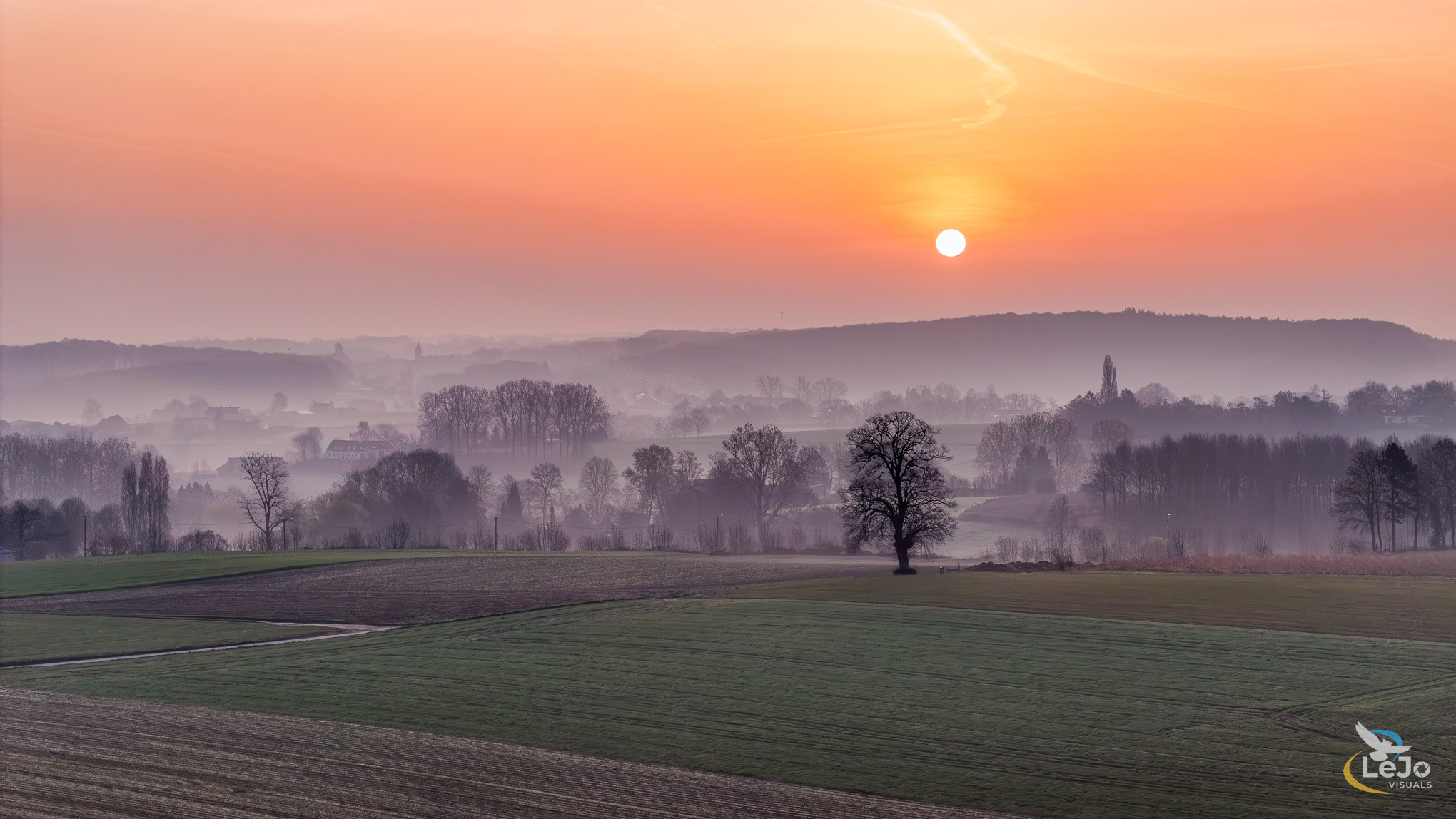 Zonsopkomst in Maarkedal